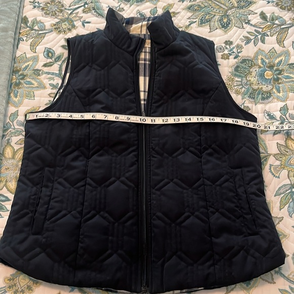 BKE navy blue vest w/ plaid flannel lining, size L. - Picture 5 of 13